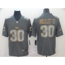 Los Angeles Rams #30 Todd Gurley II Gray Camo Vapor Untouchable Limited Nike NFL Men Jersey