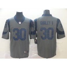 Los Angeles Rams #30 Todd Gurley II Gray Inverted Legend Limited Nike NFL Men Jersey