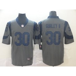 Los Angeles Rams #30 Todd Gurley II Gray Inverted Legend Limited Nike NFL Men Jersey