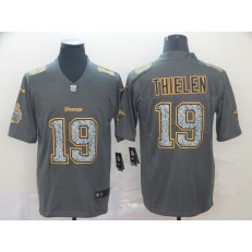 Minnesota Vikings #19 Adam Thielen Gray Camo Vapor Untouchable Limited Nike NFL Men Jersey