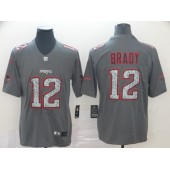 New England Patriots #12 Tom Brady Gray Camo Vapor Untouchable Limited Nike NFL Men Jersey
