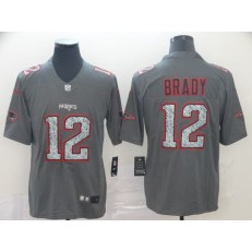 New England Patriots #12 Tom Brady Gray Camo Vapor Untouchable Limited Nike NFL Men Jersey