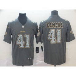 New Orleans Saints #41 Alvin Kamara Gray Camo Vapor Untouchable Limited Nike NFL Men Jersey