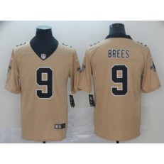 New Orleans Saints #9 Drew Brees Cream Inverted Legend Limited Nike NFL Men Jersey