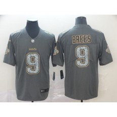 New Orleans Saints #9 Drew Brees Gray Camo Vapor Untouchable Limited Nike NFL Men Jersey