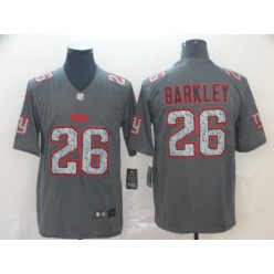 New York Giants #26 Saquon Barkley Gray Camo Vapor Untouchable Limited Nike NFL Men Jersey