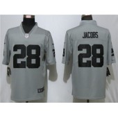 Oakland Raiders #28 Josh Jacobs Gray Inverted Legend Limited Nike NFL Men Jersey