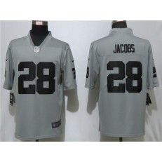 Oakland Raiders #28 Josh Jacobs Gray Inverted Legend Limited Nike NFL Men Jersey