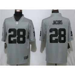 Oakland Raiders #28 Josh Jacobs Gray Inverted Legend Limited Nike NFL Men Jersey