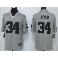 Oakland Raiders #34 Bo Jackson Gray Inverted Legend Limited Nike NFL Men Jersey