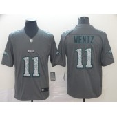 Philadelphia Eagles #11 Carson Wentz Gray Camo Vapor Untouchable Limited Nike NFL Men Jersey