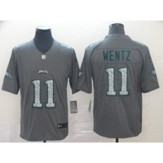 Philadelphia Eagles #11 Carson Wentz Gray Camo Vapor Untouchable Limited Nike NFL Men Jersey