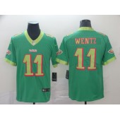 Philadelphia Eagles #11 Carson Wentz Green City Edition Vapor Untouchable Limited Nike NFL Men Jersey