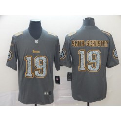 Pittsburgh Steelers #19 JuJu Smith-Schuster Gray Camo Vapor Untouchable Limited Nike NFL Men Jersey