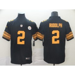 Pittsburgh Steelers #2 Mason Rudolph Black Color Rush Limited Nike NFL Men Jersey