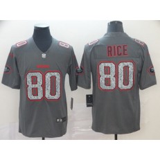San Francisco 49ers #80 Jerry Rice Gray Camo Vapor Untouchable Limited Nike NFL Men Jersey