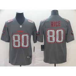 San Francisco 49ers #80 Jerry Rice Gray Camo Vapor Untouchable Limited Nike NFL Men Jersey