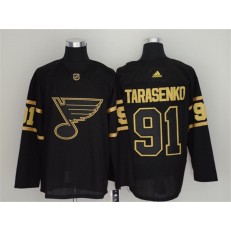 St.Louis Blues #91 Vladimir Tarasenko Black Gold Adidas NHL Men Jersey