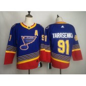 St.Louis Blues #91 Vladimir Tarasenko Blue Adidas NHL Men Jersey