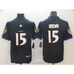 Baltimore Ravens #15 Marquise Brown Black Alternate Vapor Untouchable Limited NFL Nike Men Jersey