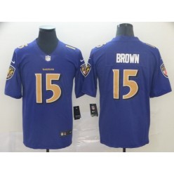 Baltimore Ravens #15 Marquise Brown Purple Color Rush Limited NFL Nike Men Jersey
