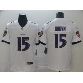Baltimore Ravens #15 Marquise Brown White Vapor Untouchable Limited NFL Nike Men Jersey