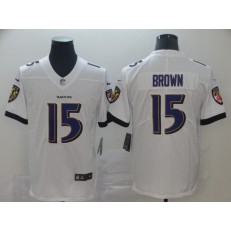 Baltimore Ravens #15 Marquise Brown White Vapor Untouchable Limited NFL Nike Men Jersey