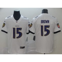 Baltimore Ravens #15 Marquise Brown White Vapor Untouchable Limited NFL Nike Men Jersey