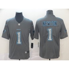 Carolina Panthers #1 Cam Newton Gray Camo Vapor Untouchable Limited Nike NFL Men Jersey