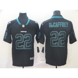 Carolina Panthers #22 Christian McCaffrey Black Shadow Legend Limited Nike NFL Men Jersey