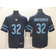 Chicago Bears #32 David Montgomery Navy City Edition Vapor Untouchable Limited Nike NFL Men Jersey