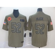 Chicago Bears #52 Khalil Mack 2019 Olive Salute To Service Limited NFL Nike Men Jersey