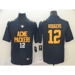 Green Bay Packers #12 Aaron Rodgers Navy City Edition Vapor Untouchable Limited Nike NFL Men Jersey