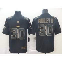 Los Angeles Rams #30 Todd Gurley II Black Gold Vapor Untouchable Limited NFL Nike Men Jersey