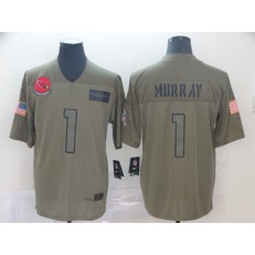 Arizona Cardinals #1 Kyler Murray 2019 Olive Salute To Service Limited Nike NFL Men Jersey