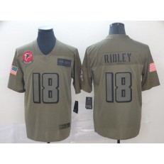 Atlanta Falcons #18 Calvin Ridley 2019 Olive Salute To Service Limited Nike NFL Men Jersey