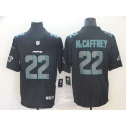 Carolina Panthers #22 Christian McCaffrey Black Impact Rush Limited Nike NFL Men Jersey