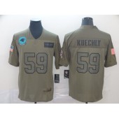 Carolina Panthers #59 Luke Kuechly 2019 Olive Salute To Service Limited Nike NFL Men Jersey