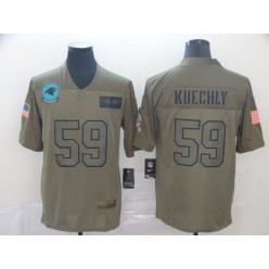 Carolina Panthers #59 Luke Kuechly 2019 Olive Salute To Service Limited Nike NFL Men Jersey