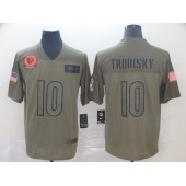 Chicago Bears #10 Mitchell Trubisky 2019 Olive Salute To Service Limited Nike NFL Men Jersey