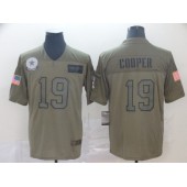 Dallas Cowboys #19 Amari Cooper 2019 Olive Salute To Service Limited Nike NFL Men Jersey