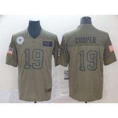 Dallas Cowboys #19 Amari Cooper 2019 Olive Salute To Service Limited Nike NFL Men Jersey