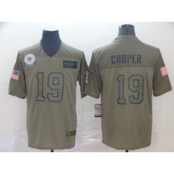 Dallas Cowboys #19 Amari Cooper 2019 Olive Salute To Service Limited Nike NFL Men Jersey