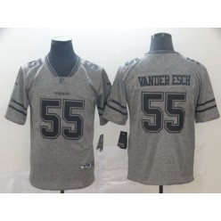 Dallas Cowboys #55 Leighton Vander Esch Gray Gridiron Gray Vapor Untouchable Limited Nike NFL Men Jersey