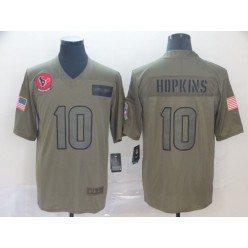 Houston Texans #10 DeAndre Hopkins 2019 Olive Salute To Service Limited Nike NFL Men Jersey