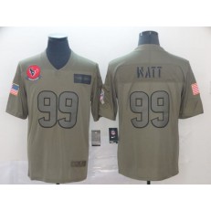 Houston Texans #99 J.J. Watt 2019 Olive Salute To Service Limited Nike NFL Men Jersey