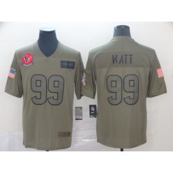 Houston Texans #99 J.J. Watt 2019 Olive Salute To Service Limited Nike NFL Men Jersey
