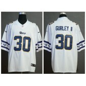 Los Angeles Rams #30 Todd Gurley II White Team Logos Fashion Vapor Limited Nike NFL Men Jersey