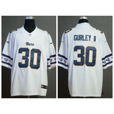 Los Angeles Rams #30 Todd Gurley II White Team Logos Fashion Vapor Limited Nike NFL Men Jersey