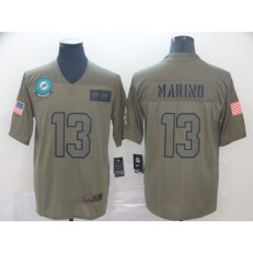 Miami Dolphins #13 Dan Marino 2019 Olive Salute To Service Limited Nike NFL Men Jersey